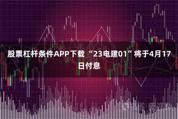 股票杠杆条件APP下载 “23电建01”将于4月17日付息